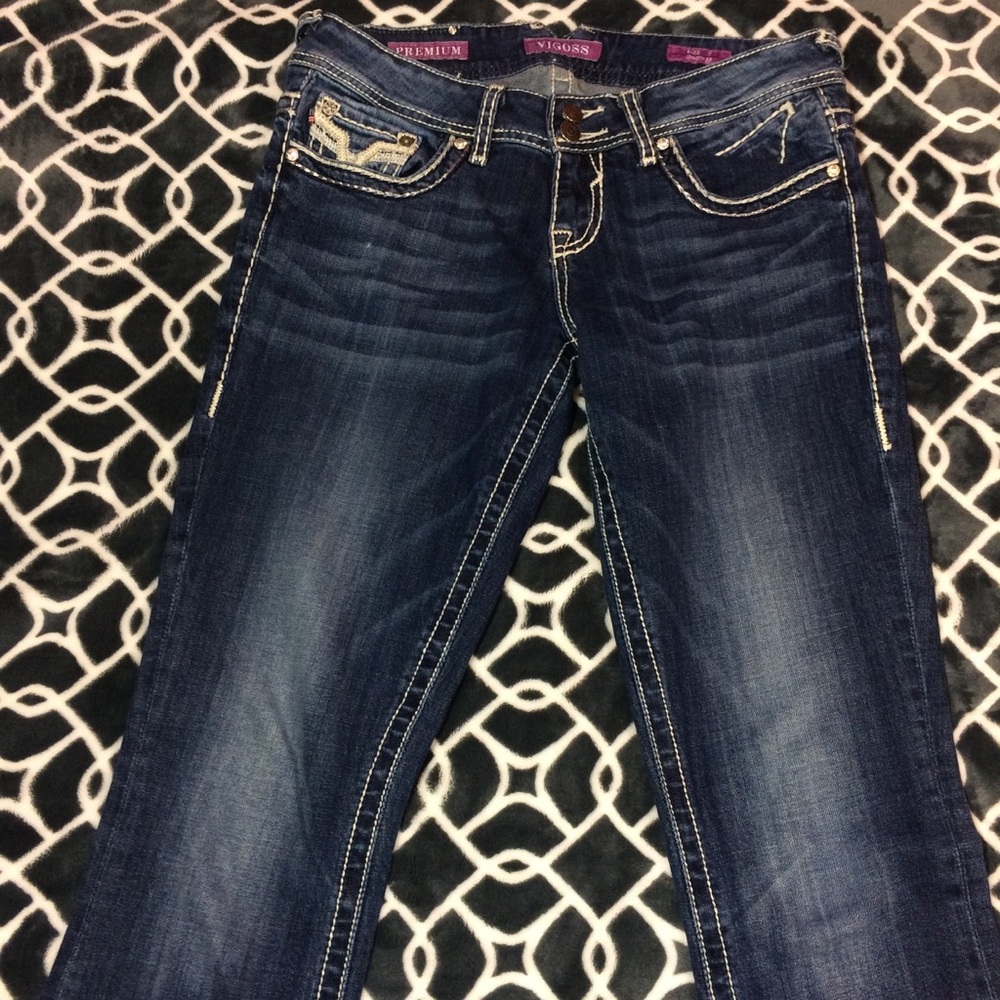 🍭🍑🌶LIKE NEW!! Vigoss embellished & bling jeans!